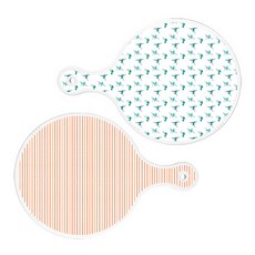 Roem Design 圓形上菜砧板 2件組 芭蕾套組, 芭蕾, 朱紅線條, 1套