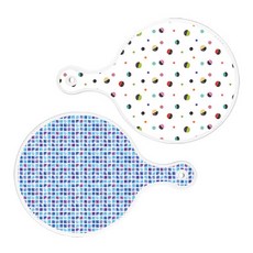 Roem Design 圓形上菜砧板 2入 撞色圓形套組, 撞色圓形, 藍色花磚, 1套