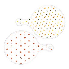 Roem Design 圓形上菜砧板 2p 橡果白套組, 橡果白, 蔣丹色牽牛花, 1套