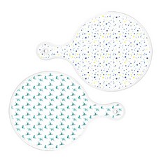 LOEM DESIGN 圓形上菜砧板 2入 藍星套組, 藍星, 芭蕾, 1套