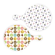 Roem Design 圓形托盤砧板 2入 藍莓套組, 藍莓, 甜甜圈, 1套