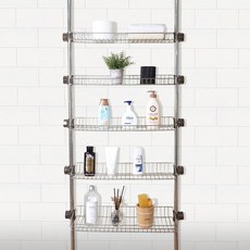 cham 不鏽鋼600 多功能5層浴室置物架, 混色, 1組