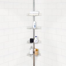 Chamsaeng活浴室不鏽鋼轉角架 4層, 混色, 1個