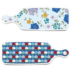 Roem Design 上菜砧板, 蘋果壁色, 浪漫藍floral色, 1套