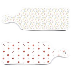 Roem Design 上菜砧板 2入 長短雙色牽牛花組, 長短雙色牽牛花, 粉彩夜空, 1套