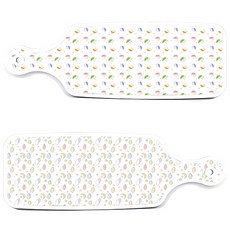 로엠디자인 서빙 도마 보드 2p 파스텔밤하늘 세트, 파스텔밤하늘, 우산, 1세트