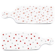 Loem Design 上菜砧板 2入 綜合蘋果組, 綜合蘋果, 紅黃色花朵, 1套