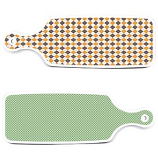 Roem Design 上菜砧板 2件 綠色格紋組, 綠色格紋, 英倫風黃色格紋, 1套