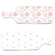 Roem Design 線條愛心上菜砧板 2件組, 線條愛心, 線條圓形, 1套