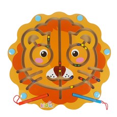 우토 원목 자석 미로게임, 사자, 2인용, 1개