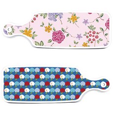 Roem Design 上菜砧板, 蘋果綠, 浪漫紅花卉淡粉紅色, 1套