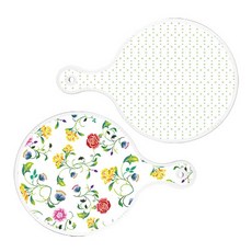 Roem Design 圓形上菜砧板 簡約圖案 2件組, 簡約圖案 + 浪漫纖細玫瑰, 1套