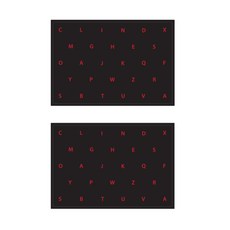 서머스트 실리콘 테이블매트 RED ABC 2p, 블랙, 425 x 295 mm, 2개