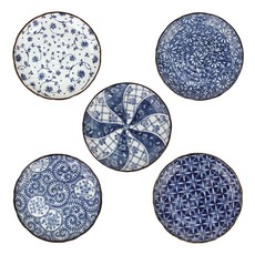 Dear Living Blue Amante 24公分盤子 5入組, 1套, 盤子 5入