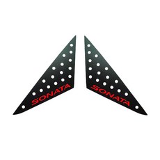 엑스원 Ver2 UNIQUE 레터링 스포츠 플레이트 판넬 블랙 레터링 레드, 현대 YF쏘나타