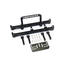 GPM RC1779 鋁製前後保險槓 W.WINCH PLATE ON-ROAD RC 汽車保險槓 20p 套組, BK, 1套
