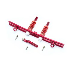 GPM RC1784 鋁製後保險槓減震器 + D 形環 + 拖鉤 RC 汽車保險槓 5 件套, R, 1套