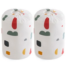 Maket Gamseong 印花圓形防水衣物棉被束口收納袋, 幾何圖案, 2個