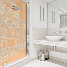 設計樹叢 浴室窗戶 北歐風格窗貼 SW434, 混合顏色