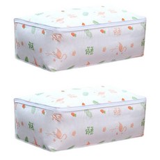 마켓감성 EVA 패턴 옷이불 정리가방, 플라밍고, S(55 x 36 x 20 cm), 2개