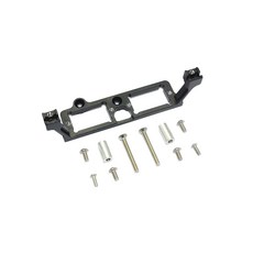 GPM鋁製F&R齒輪箱2速差速鎖伺服馬達支架 11入組 RC伺服馬達支架, BK, 1套