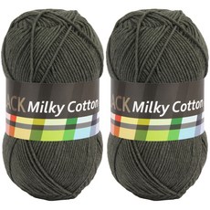 브랜드얀 밀키코튼 뜨개실, 54진회색, 2개