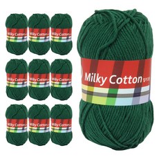 밀키코튼 RED 면혼방 뜨개실, 36번 숲, 10개