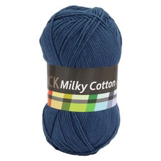 brand yarn 素色棉混紡針織線, 30號 Blue Jean, 1球