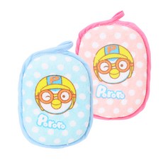 뽀로로 샤워 스폰지, 블루, 핑크, 2개입