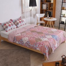 By deco 印花鋪棉兩用被套, 格子款