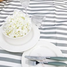 hello MINIME 條紋雙面防水野餐墊, 灰色