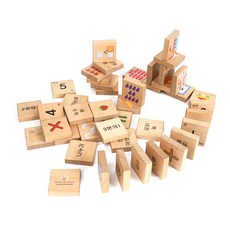 腦力森林 數字博士 45 原木積木 數字遊戲, 混合顏色, 1個