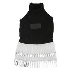 다솜 강아지 실버플리츠 원피스, Black, 1개