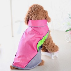 ZEZEPET 螢光亮點拼色寵物狗雨衣, Y304PDFC004