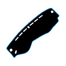 블루코드 메탈로고 섀미 대쉬보드커버, 쌍용 렉스턴1, 블랙 + 스카이