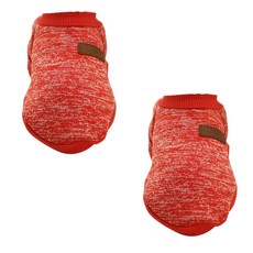 Block Mart 寵物經典服飾2件組, 紅色