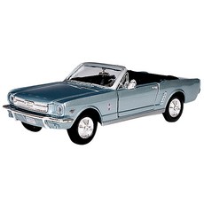 Motormax 1/24 1964 福特野馬敞篷塑料模型車藍色, 1個