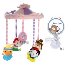 KOOMNARA 動物公主床邊音樂鈴+智能自動音樂盒, 混色