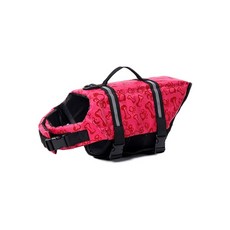 Petnine 寵物度假游泳救生衣, 粉紅骨頭