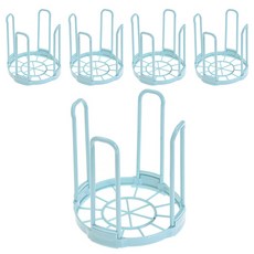 블럭마트 주방 다용도 그릇 정리대, 5개, 블루