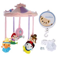 KOOMNARA 動物公主床邊音樂鈴+手動音樂盒, 混色
