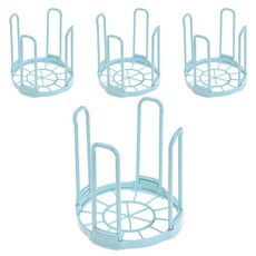 블럭마트 주방 다용도 그릇 정리대, 4개, 블루
