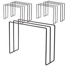 Block Mart廚房立式橫向豎向抹布架, 黑色, 5件