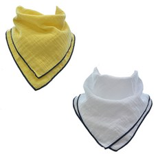 파라다이스홈 아동용 순면 이중거즈 베이비 스카프 빕 2p