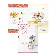 From&To 春天故事卡片3件組 FT215-123, 混合顏色, 1套