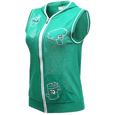 LEE&B 女款網狀拉鏈印花背心 8WS-108