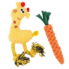 DINGDONGPET 寵物布偶玩具, 黃色 + 混合色, 1套