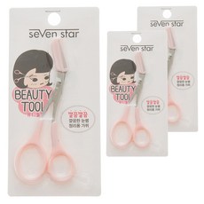 세븐스타 아이 브로우 가위, 혼합 색상, 3개입