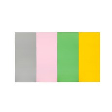 퍼니존 퍼니테라피 그레이비비드 시리즈5 유아폴더매트, 그레이 + 베이비핑크 + 그린 + 옐로우