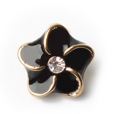 東和商場Mall 五星寶石 鈕扣 11mm, 黑金色, 10個